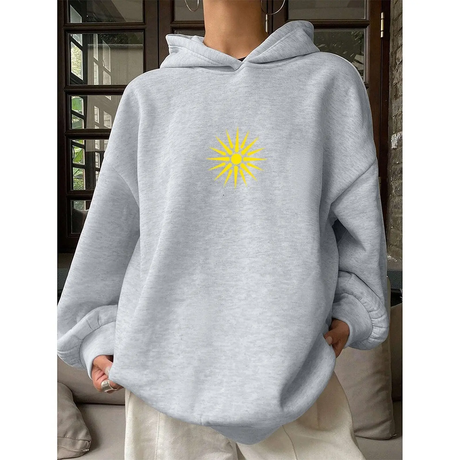 

2025 Fashion Sweatshirts Woman Winter Pullovers Casual Loose Top Oversized Hoodies Christmas Printed Comfort Long Sleeve Sweater