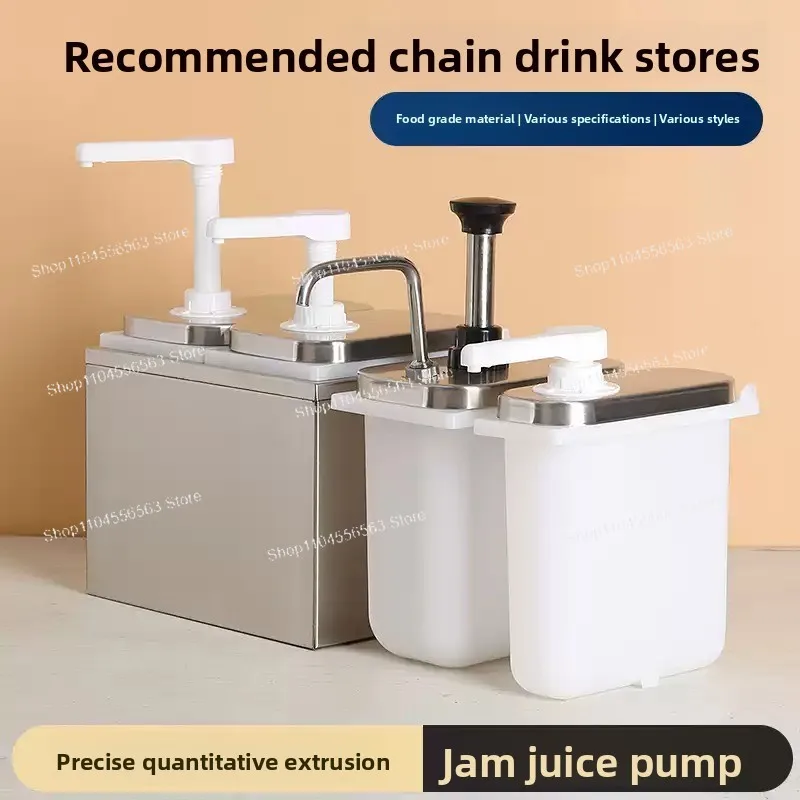 Condiment Pump Dispenser Syrup fructose squeeze bottle hand pressed plastic sugar press sauce pump squeeze milk tea shop bottle