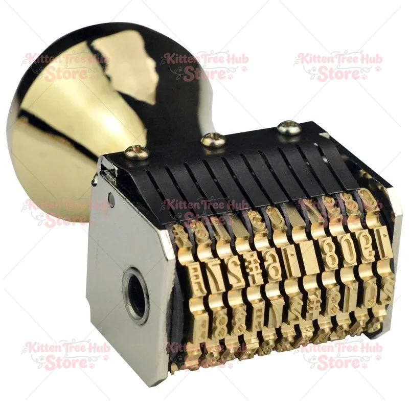 No Age Brass Date Adjustable Seal Digital Number Seal Customized Alphabet Chinese Character Movable Type Combination Roller Seal