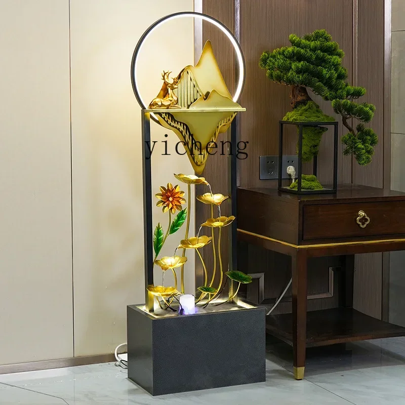 

i5.15 - Flowing Water Fountain Ornament Wealth-Generating Water Feature Side Floor Decoration