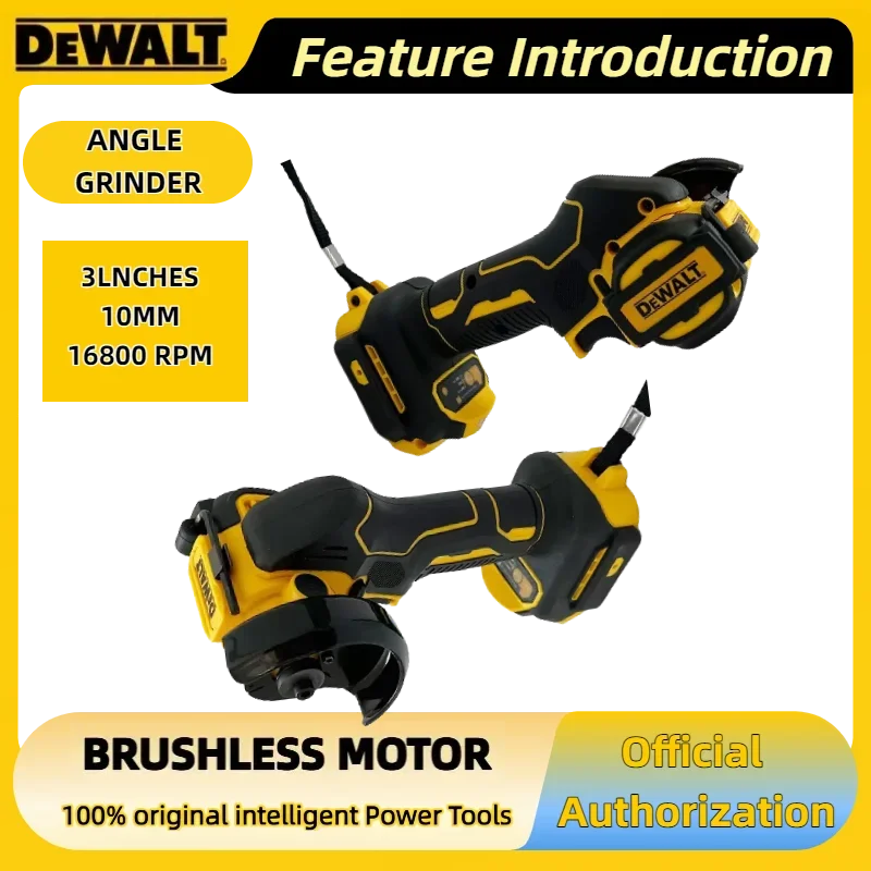 

DEWALT Cordless Angle Grinder 3 Inch Mini Polishing Grinding Machine Electric Cutting Power Tools For 20V 18V Battery