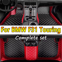 Custom Automotive Car Floor Mats For BMW F31 Touring 2013 2014 2015 2016 Auto Luxury Leather Men Women Car Mats Full Coverage