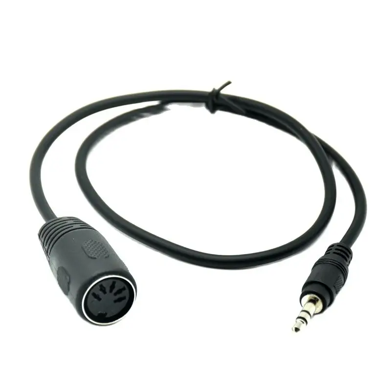 DIN do 3.5mm kabel, 50CM 5 Pin DIN wtyk męski na 3.5MM żeńskie smartfon słuchawki aux Stereo adapter gniazda jack kabel wejściowy 0.5m