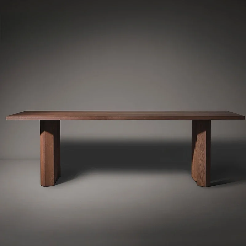 طاولة شاي وكرسي من الخشب الصلب والرياح الرملي من وابي، طاولة شاي بسيطة وحديثة، طاولة قهوة، إضاءة راقية #4