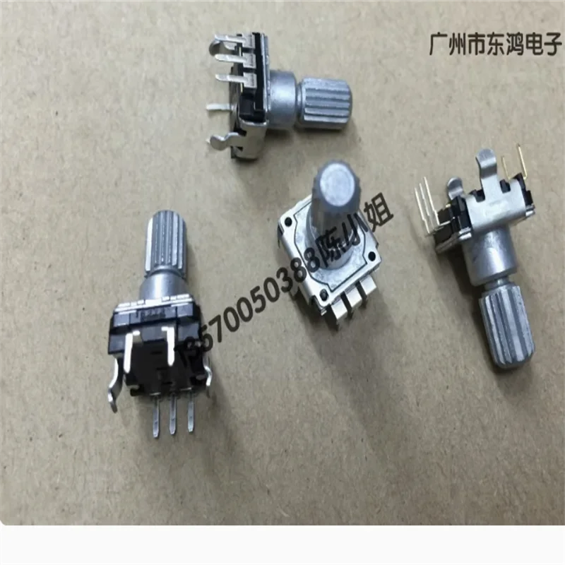 1 PCS Japanese EC11 encoder with switch 30 positioning car navigation volume adjustment potentiometer serrated shaft 15MM
