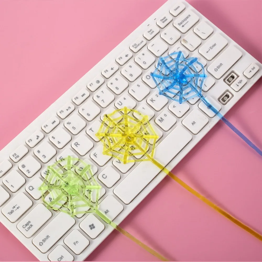 10Pcs Sticky Spider Web Favor Multicolor Climbing Tricky Gag Toys Mini Plastic Elastically Stretchable Spider Web