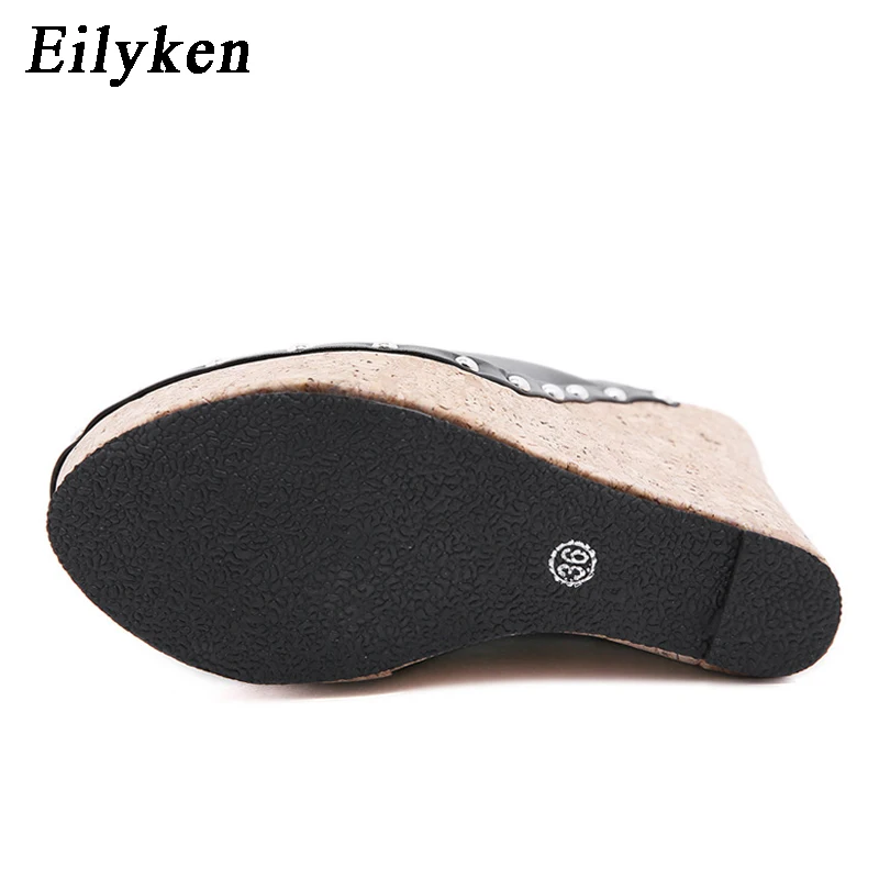 Eilyken Brand GLADIATOR Rivet Platform Wedges Woman Slippers Fashion High Heels Sandals Summer Pumps Shoes