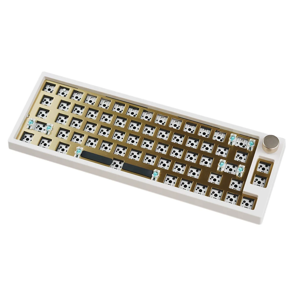 MATHEW MK66 Pro Gasket Mechanical Keyboard Gaming Kit 65 Percent Hot-swappable 3-mode Lubed Stab,RGB Light,South Facing LED