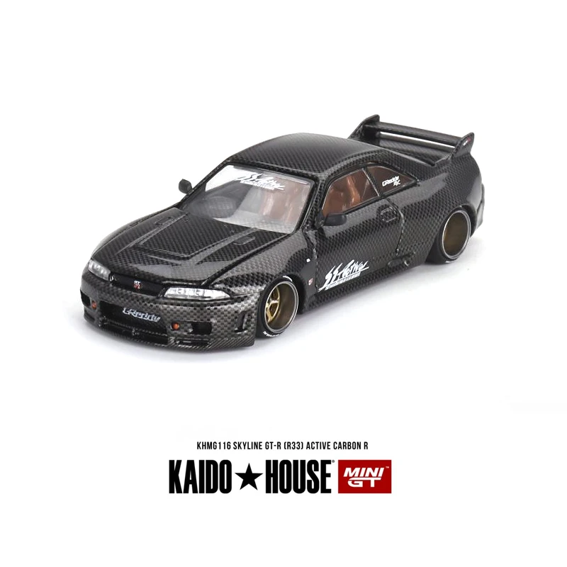 Kaido House  MINIGT R33 black Carbon alloy car model KHMG 116