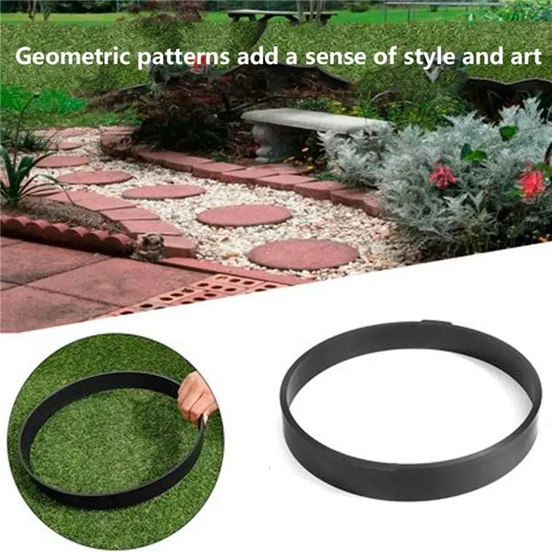 AT02-2X DIY Round Walk Brick Concrete Mold, Reusable Stone Moldings, Paving Pavement Cement Molds For Patio Lawn Garden