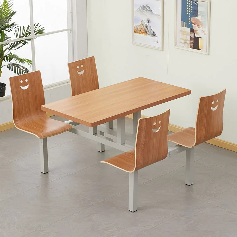 Cantina monopezzo tavolo e sedia combinazione monopezzo scuola da pranzo in acciaio inossidabile