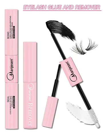 Lash Makeup set Bond and Seal Individual Lashes Glue and Seal Super Strong Hold Lash Extension Lash Glue Remover & Tweezers Kit