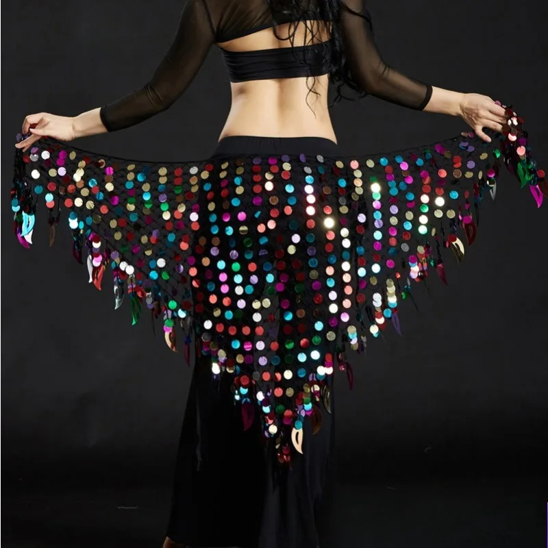 

Dancer Gong Piece Triangle Shawl Belly Dance Costume Belly Dance Waist Chain Belly Dance Hip Towel Mermaid Hip Towel