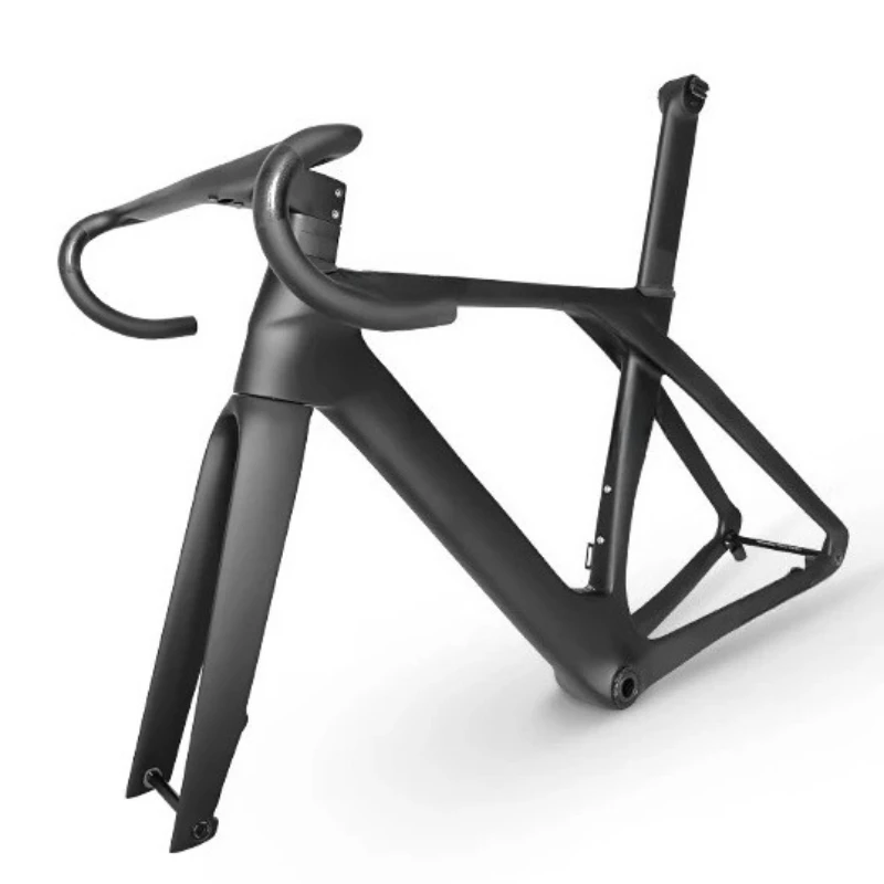 

Road Frame Carbon Fiber Bike Full Hidden Line Di2 Handlebar T47 Disc Brakes Light Road Bike Frame Set