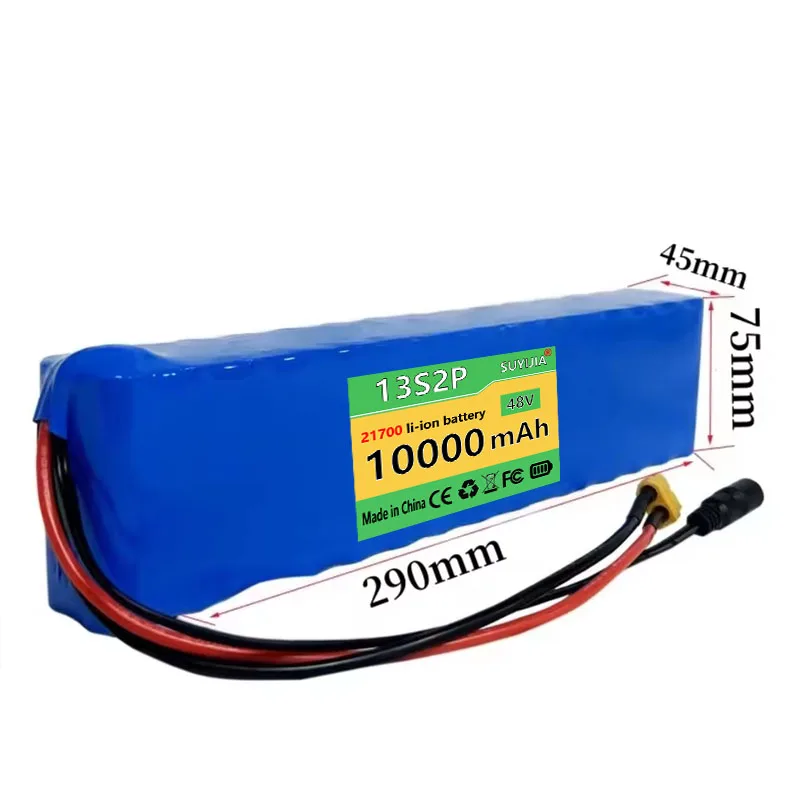Batterie 48 V 10 000 MAh 21700 13S2P Améliorée – Compatible Avec Le Scooter Électrique 700 W