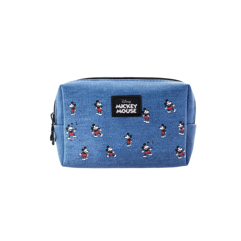 Disney Cartoon Makeup Bag Mickey Minnie Printed Women Cosmetic Bags Girls Coin Purse Wallet Travel Cosmetic Bag Kids Pencil Case