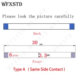 6pins 3.5mm 30cm Type A New Flex cable AWM 20706 105C 60V VW-1 20706 or Other Same Side contact