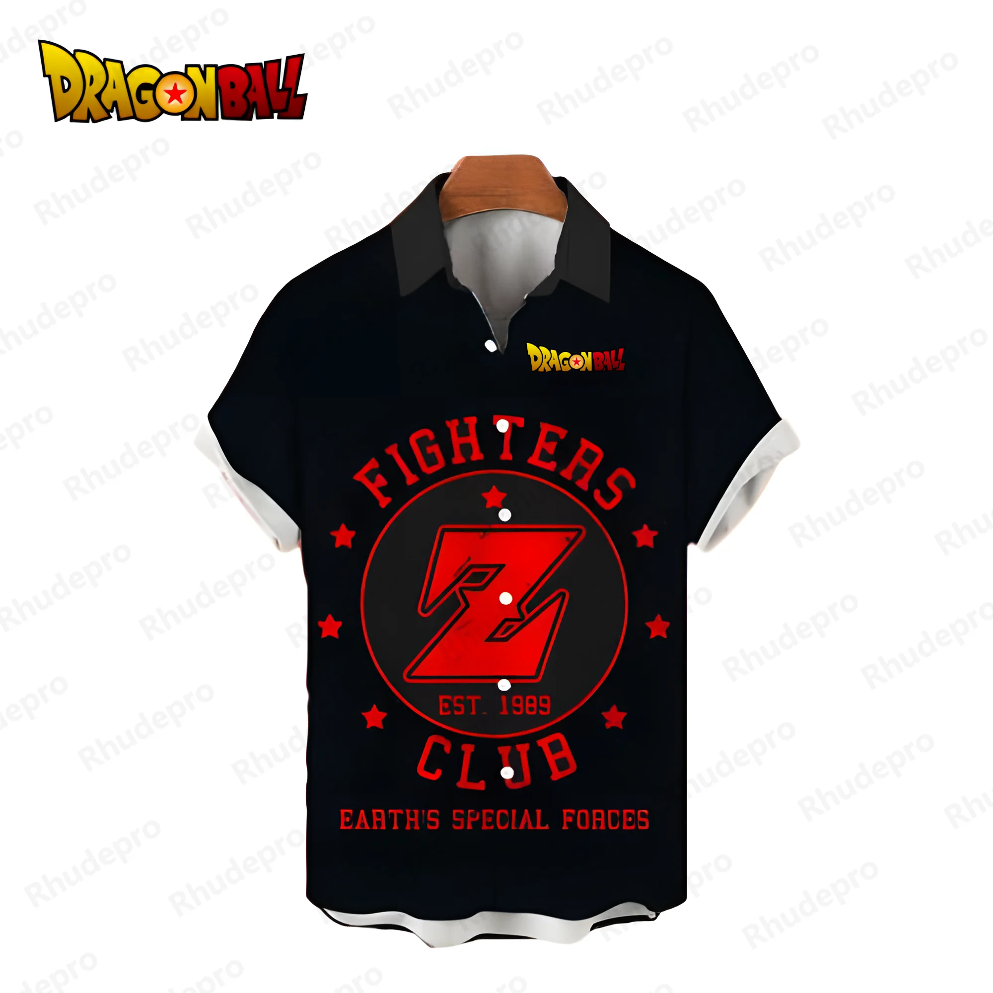 Chemises à manches courtes Dragon Ball Z Vegeta pour hommes, chemise sociale, style plage, été, cool, streetwear, mode, Y2k