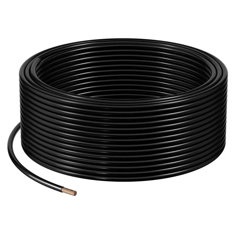 

Проволока THHN 12 AWG, 19 нитей, черная медная проволока, нейлоновая оболочка, 100 футов, 600 В