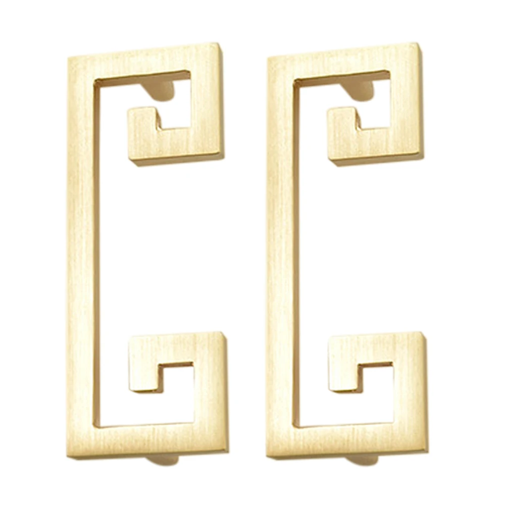 

2 Pcs Cabinet Door Handle Golden Ear Shaped Wardrobe Handles Furniture Knobs Durable Style Drawer Pulls Hardware