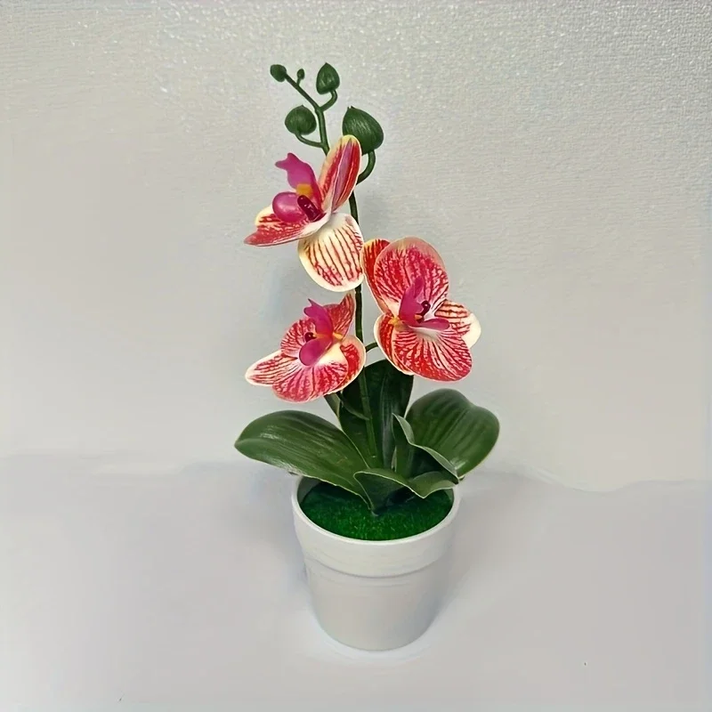 Künstliche Orchidee, Heim-/Bürodekoration - Dekoration für Wohnzimmer-Esstisch, Eingangsbereich-Blumendekoration, nicht leicht zu verblassen – Detail 7