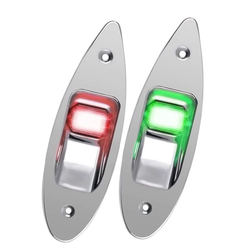 Marine Navigation Light Boat LED Light 12V Stainless Steel Marine Side Light Sailing Signal Lights For Pontoons Skiers  Boats