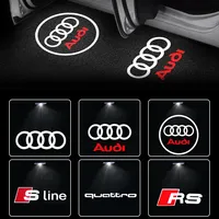 2Pcs Car Door Welcome Light HD LED Projector Welcome Light For Audi Sline A6 A4 A3 A7 A5 Q3 Q5L Q7 Q2 S4 S5 S6 S7 TT Accessories