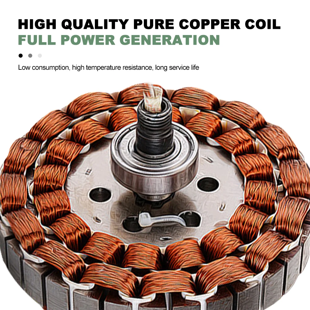 مولد مغناطيسي دائم بدون تروس توربينات منخفضة السرعة 500 وات 12 فولت 24 فولت للحفاظ على المياه وطاقة الرياح المنزلية 220 فولت #6