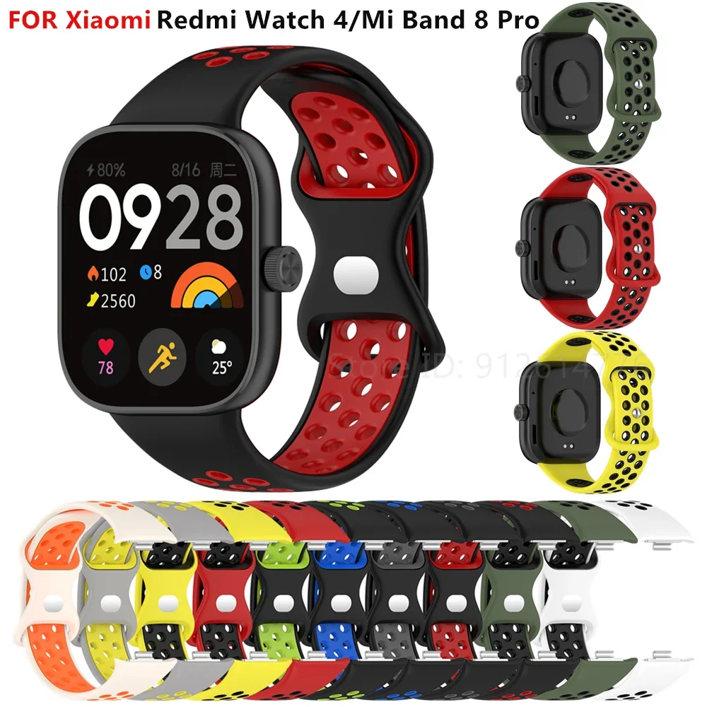 Silicone Sport Strap For Redmi Watch 6 5 4 Wristband Bracelet For Xiaomi Mi Band 9 Pro 8 Pro Replacement Watchband