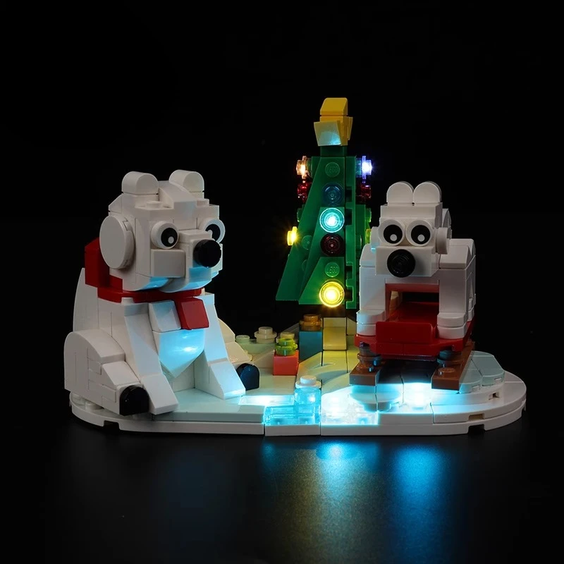 LED-Beleuchtungsset passend für LEGO Wintertime Eisbären 40571 (ohne Bausteine)