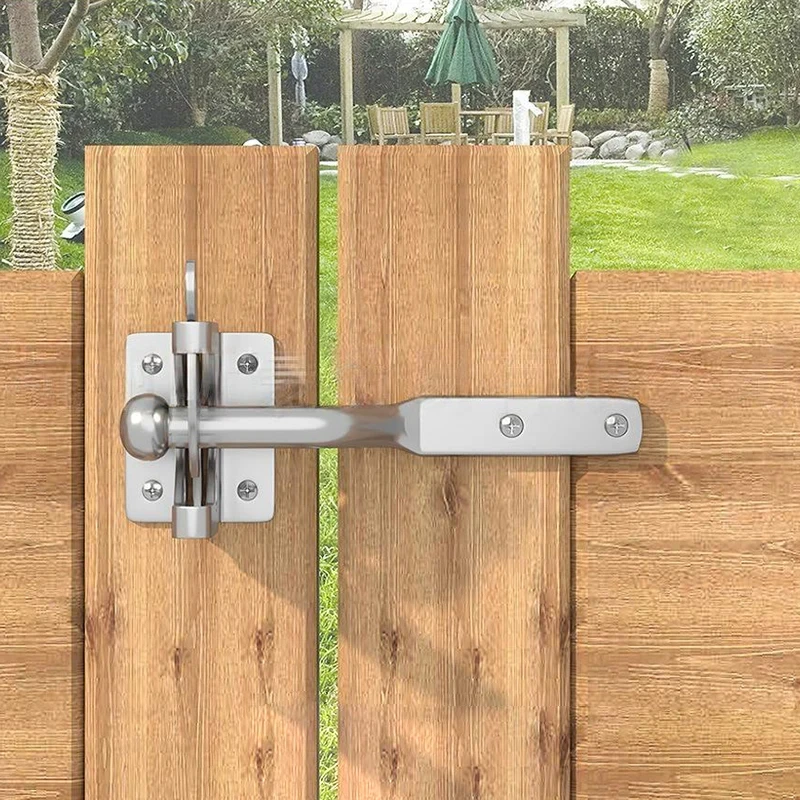 Fence Gate Latch Carbon Steel Black/Lock Electroplated Galvanized Latch Door Buckle Fence Hinge Latch