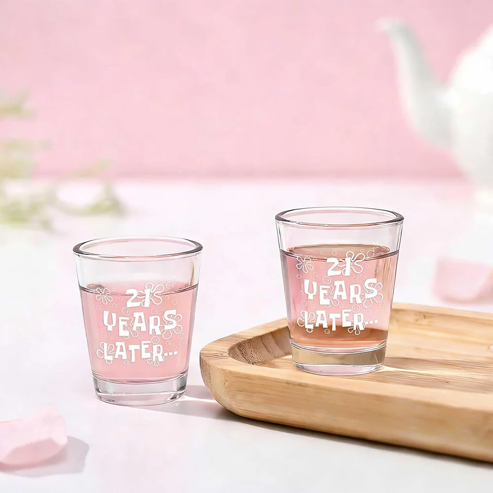 Thirty Years Later Shot Glass Funny 21st 30th Birthday Gift for Men Women 30 Years Birthday Party Decor Gift for Him Her Friend view 5