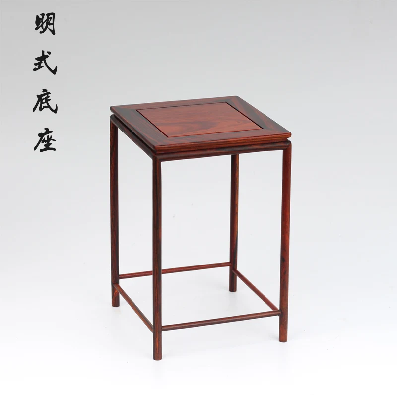 

Redwood Square exhibition Pedestal,Bonsai Vase Decoration Statue Collection Base,Home Ming Dynasty Style,Dalbergia Melanoxylon