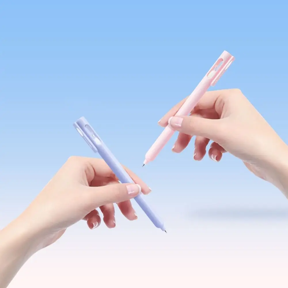 4 قطعة/3 قطعة الإبداعية البلاستيك هلام القلم الصحافة نوع 0.5 مللي متر الحبر الأسود قلم حبر جاف التجفيف السريع قلم محايد اللون هدية