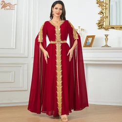 Elegante Abaya musulmano Abito da donna Manica super lunga Party Dubai Abaya Turchia Islam Abito da sera lungo Musulmane Abiti eleganti