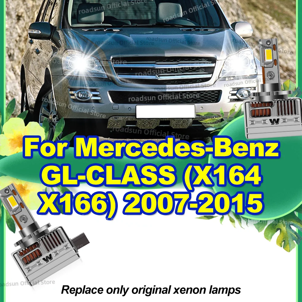 LED Xenon Bulb HID 1:1 Car Headlight Turbo Lamp 50000LM For Mercedes Benz GL-CLASS X164 X166 2007-2015 2011 2012 2013 2014