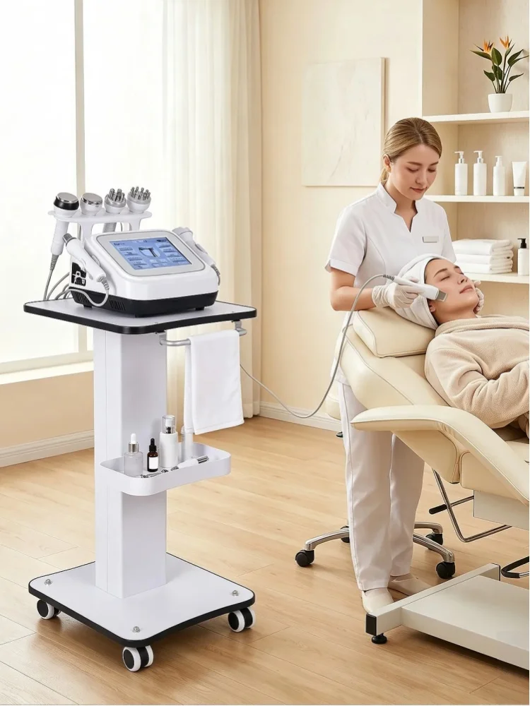 3-stufiger Beauty-Rollwagen, Salon-Trolley mit Rädern, 40 kg maximale Belastung, Friseursalon-Trolley für Schönheitssalon und Spa