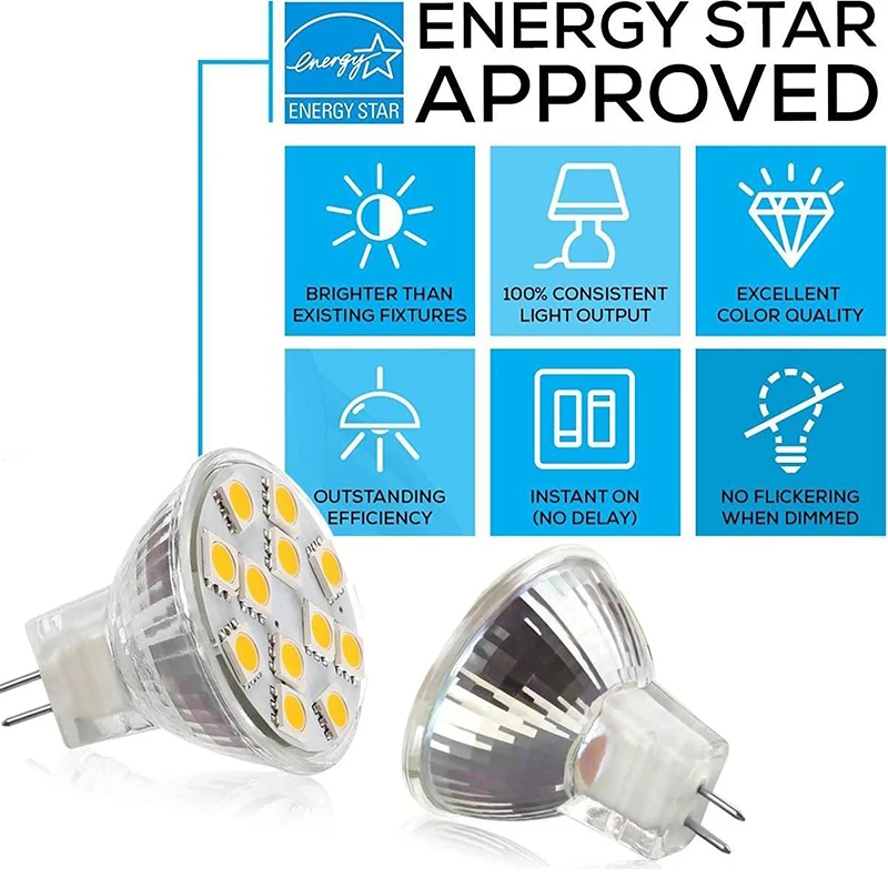 MR11 GU4 LED Spotlight Bulbs 12V 24V COB SMD 2W 3W Cold Warm White Replace 30W Halogen Lamps Energy Saving