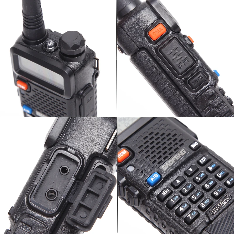 Baofeng-High Power Portable Walkie Talkie, UV-5R, 8W, 3800mAh Battery, 10km, Two Way Radio, Dual Band, Cb Ham Radio, 2Pcs