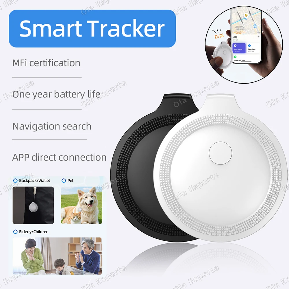 New For IOS Android Smart Tag GPS Tracker Global Locator Bluetooth5.1 Anti-Lost Device Find My Google Luggage Pet Car Key Finder