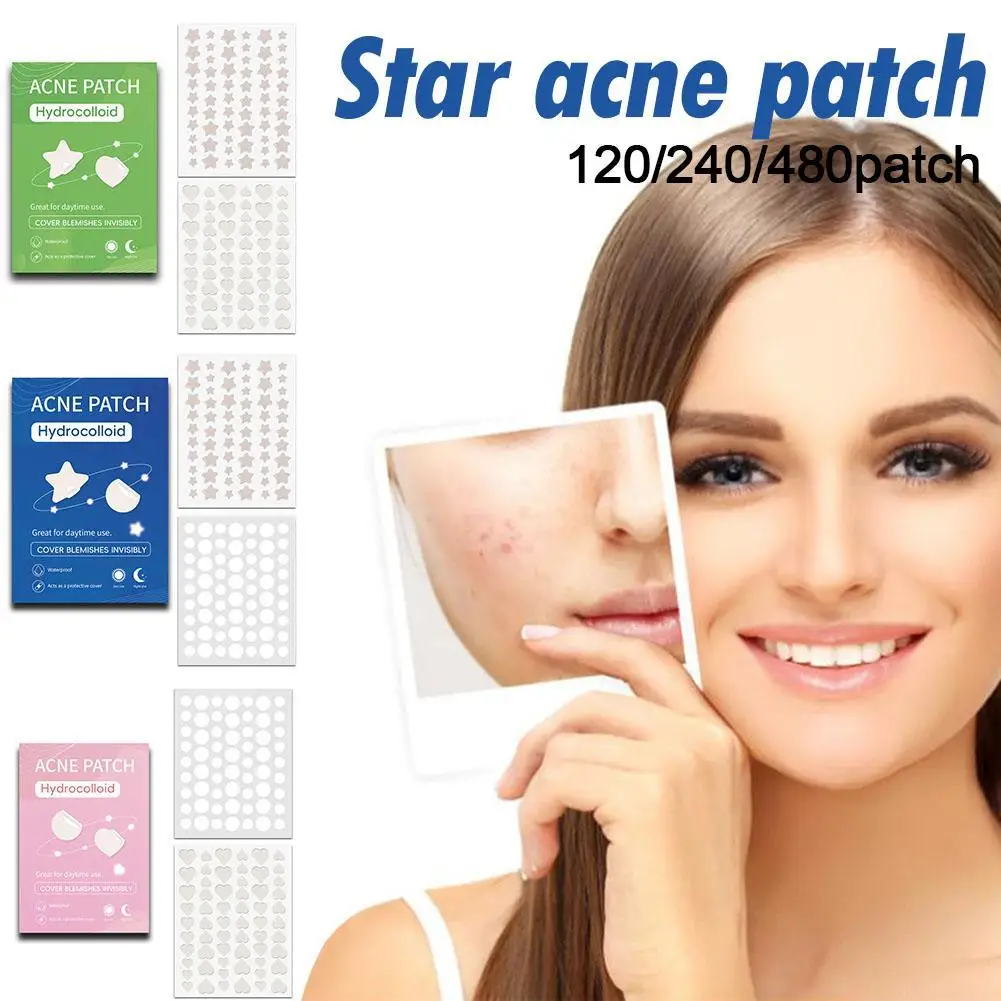 Colorful Star Pimple Patch Acne Colorful Invisible Acne Removal Skin Care Stickers Concealer Face Spot Beauty Makeup Tools