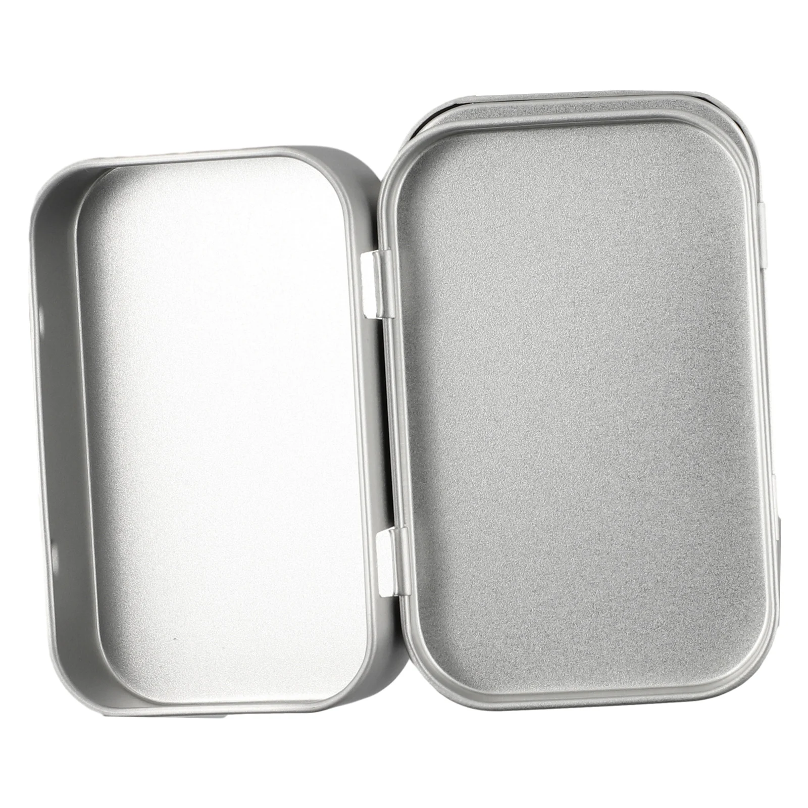 6Pcs Metal Box Tin-Plated Container Empty Hinged Lid Small Empty Storage Box Rectangular Containers Portable Metal Storage Box