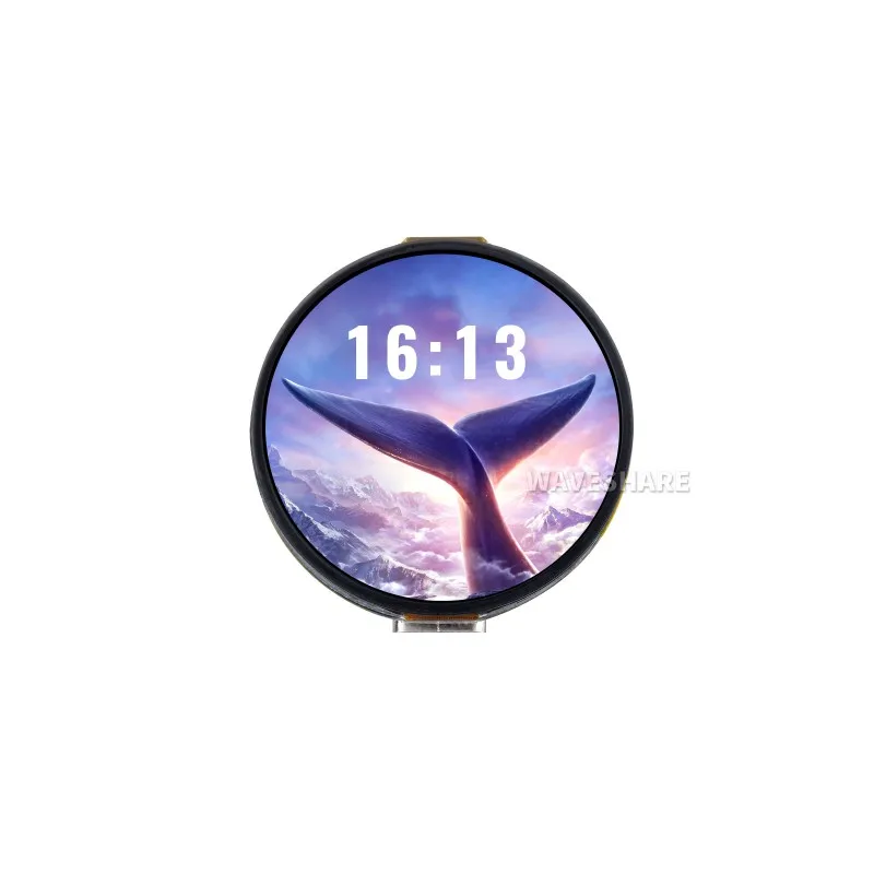 Placa de Desarrollo ESP32-S3 con Pantalla Táctil AMOLED Redonda de 1.32 Pulgadas, 466*466 Píxeles, Interfaz QSPI, Compatible con Wi-Fi y Bluetooth 5