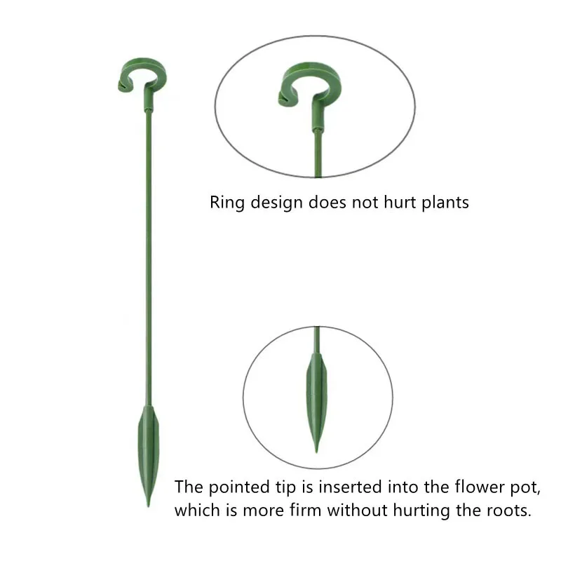 2/5/10 قطعة نبات بلاستيكي يدعم حامل الزهور أداة تثبيت حماية قابلة لإعادة الاستخدام لوازم البستنة لقوس حامل الخضار