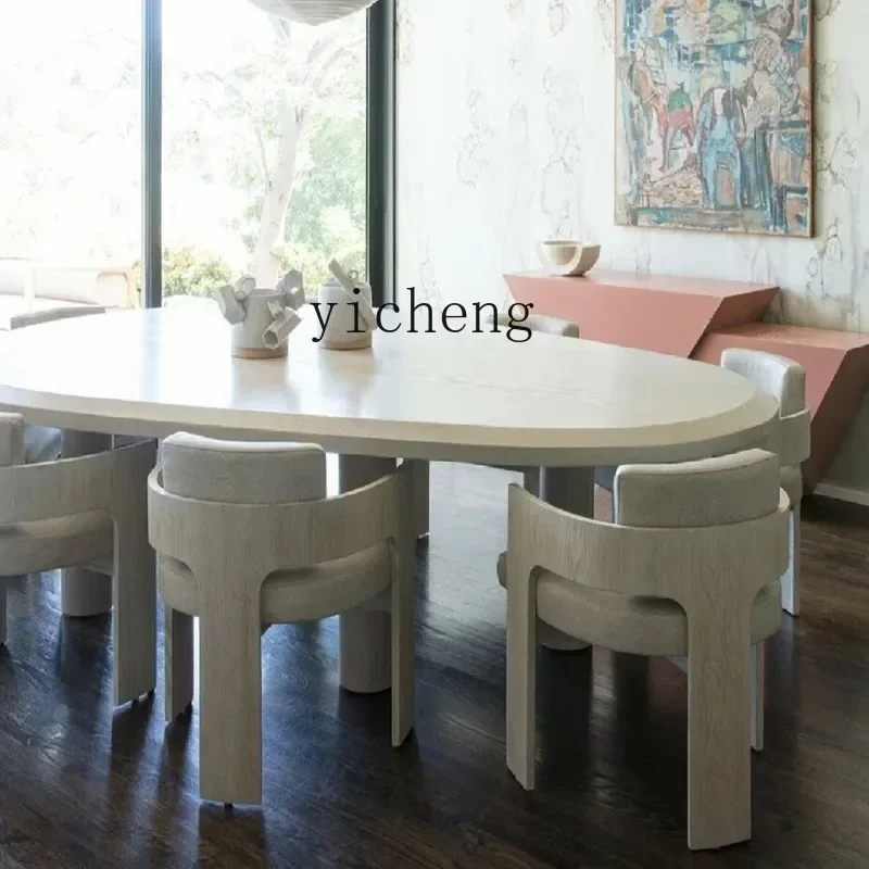

Zz household solid wood dining chair surprised by the quiet wind log stool white gray model room sales office dining chair