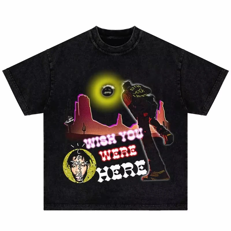 힙합 오버사이즈 티셔츠 펑크 고딕 루즈 스트리트웨어 초상화 그래픽 프린트 티셔츠 하라주쿠 코튼 셔츠 탑 유니섹스