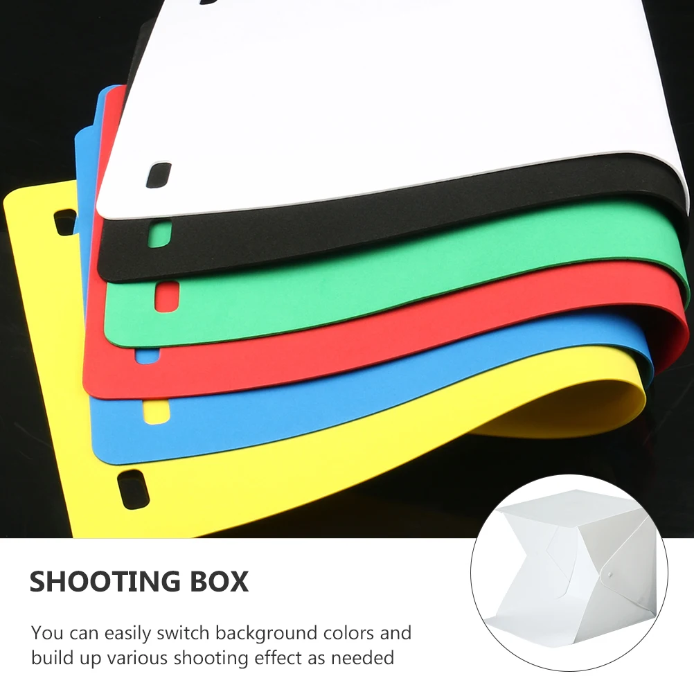 

20cm Led Mini Photography Softbox Portable Folding Light Tent Kit With 2 Color Backgrounds