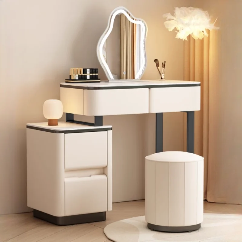 

Storage Luxury Dresser Makeup Nordic Stool Mirrors Desk Dressing Table Modern Vanity Tocador Maquillaje Bedroom Furniture