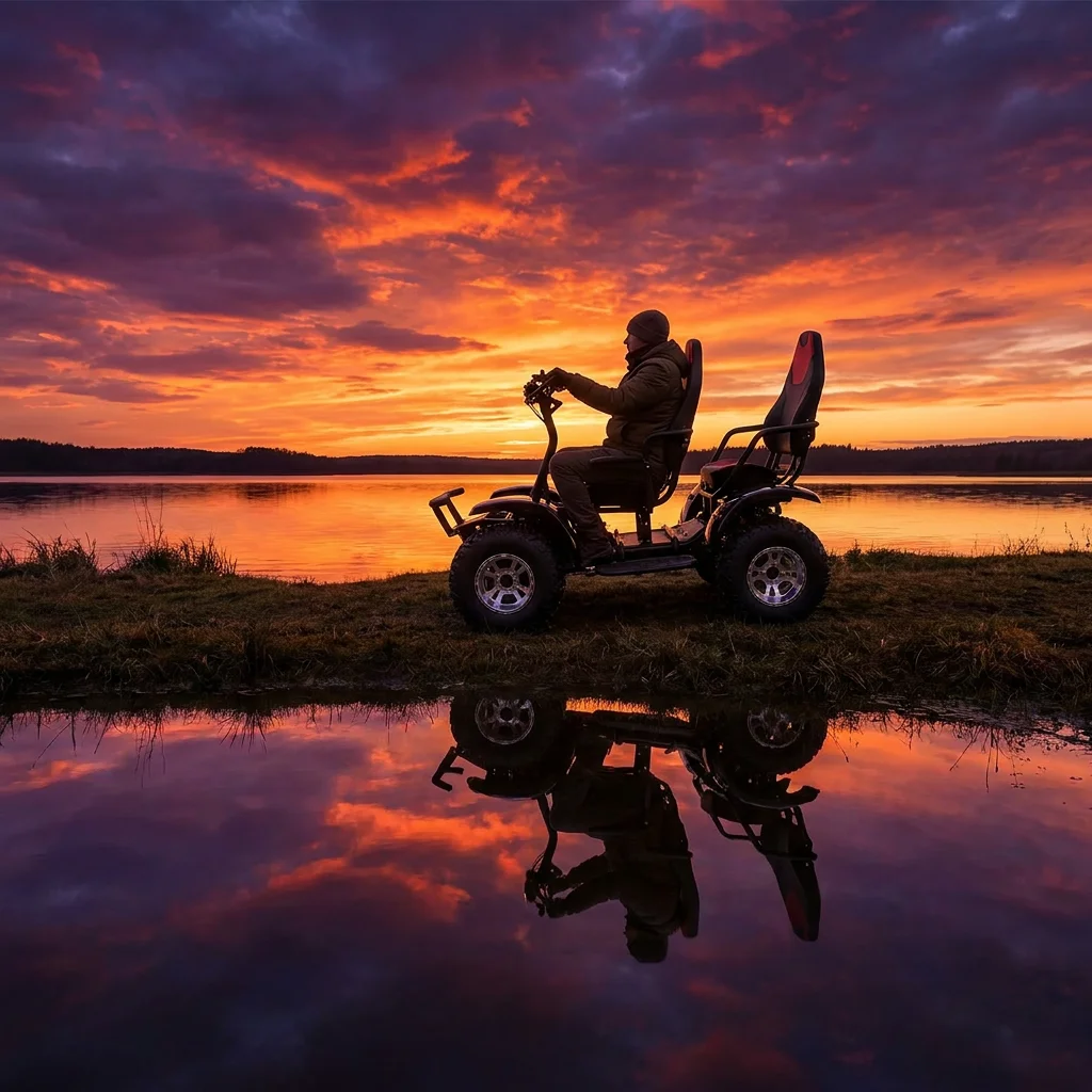 Outdoor Riding Electric Scooter Dual Seat 6000W Off Road Model With High Power Motor