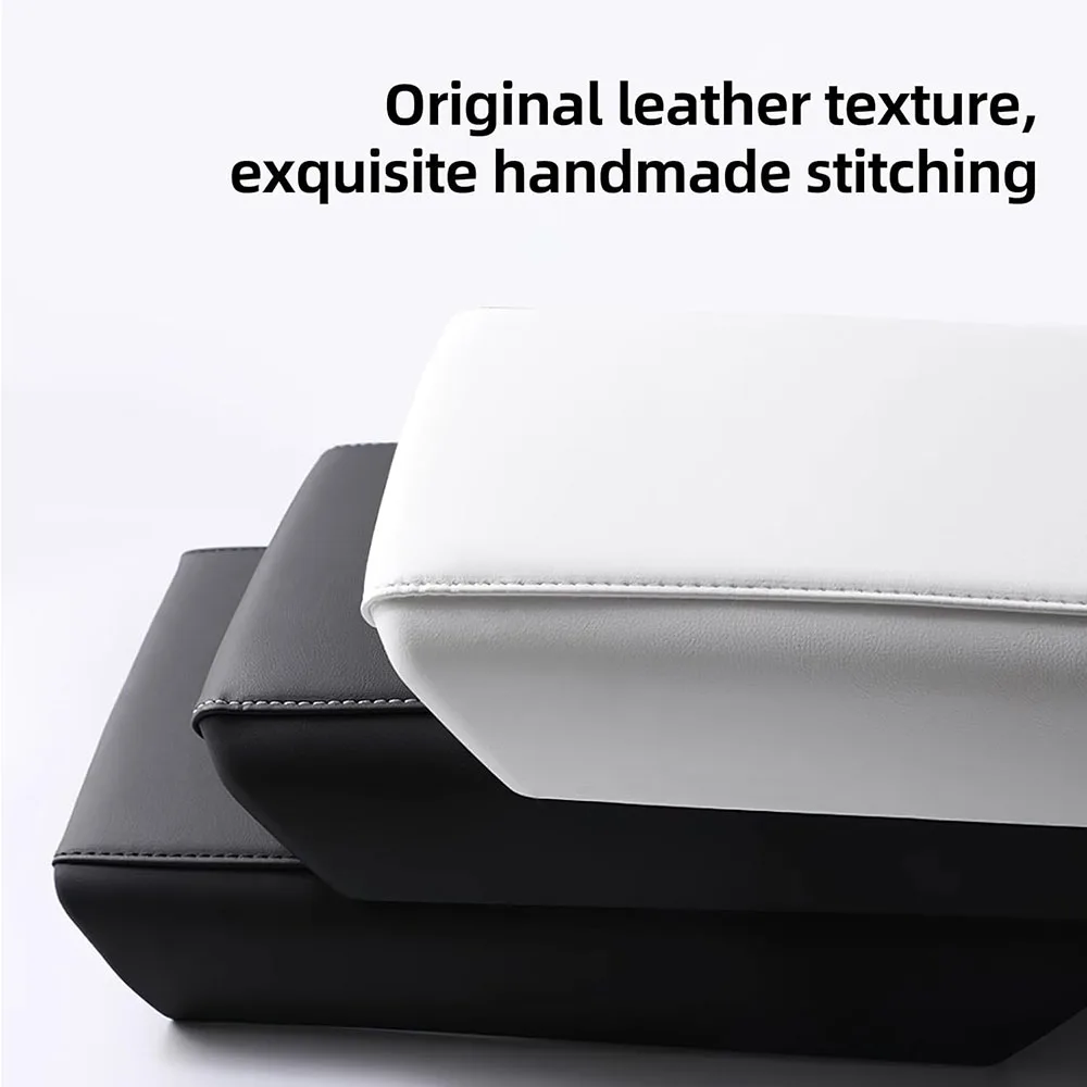 Für 2025 2026 Tesla Model Y Juniper Model 3 Highland Leder Armlehne Box Abdeckung Auto Mittelkonsole Deckel Innen Zubehör – Detail 6